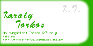 karoly torkos business card